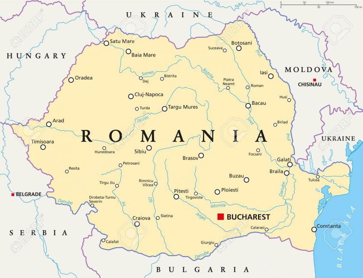 карта Бухарест, Румунія