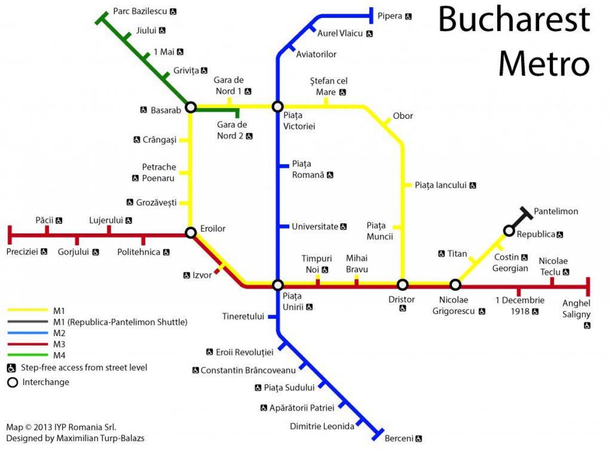 Карта Бухареста громадському транспорті 