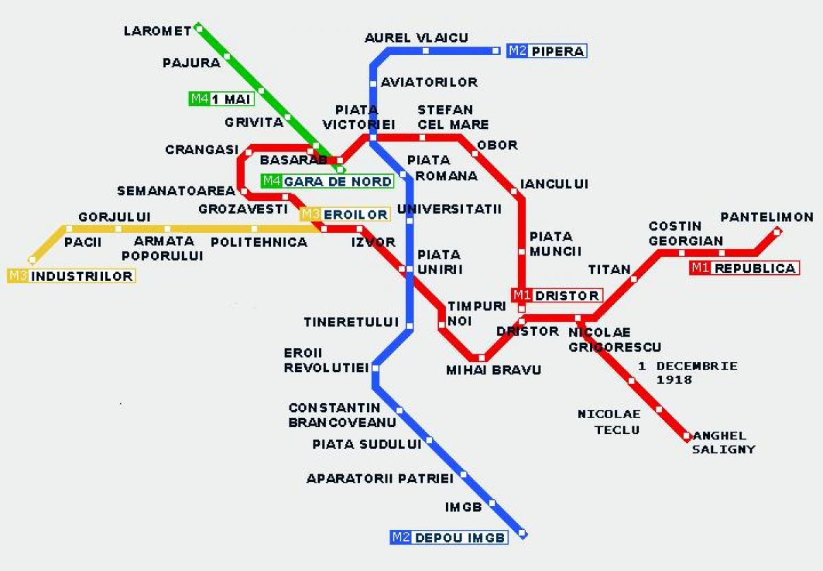карта метро Бухареста