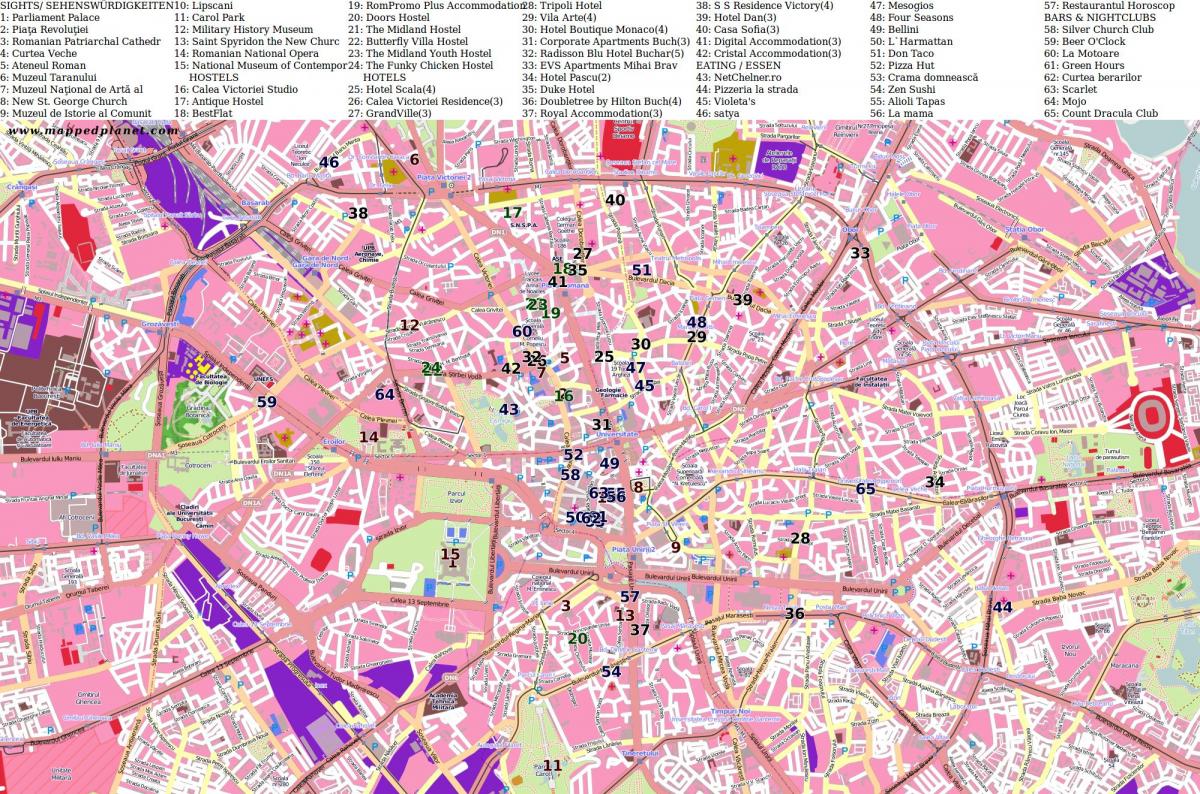 Бухарест карта вулиць