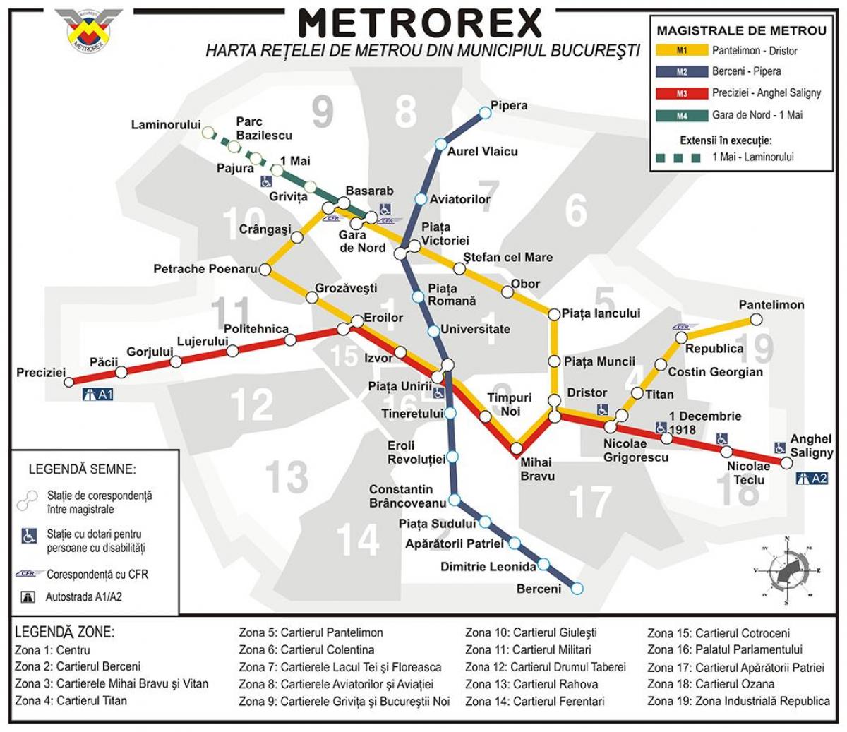 карта метро Бухарестська