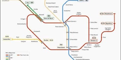 Карта Бухарест автобусів 