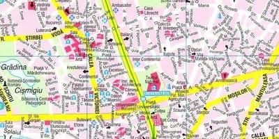 Карта центру Бухареста 