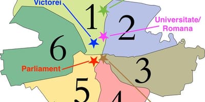 Карта Бухареста секторів 