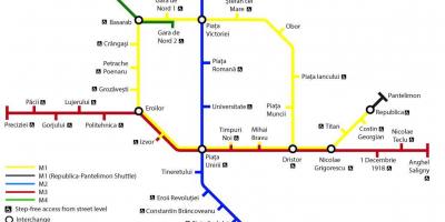 Карта Бухареста громадському транспорті 