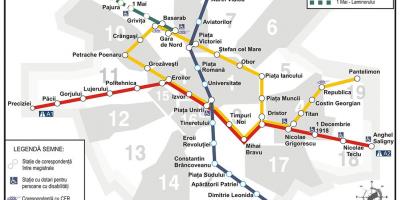 Карта метро Бухарестська